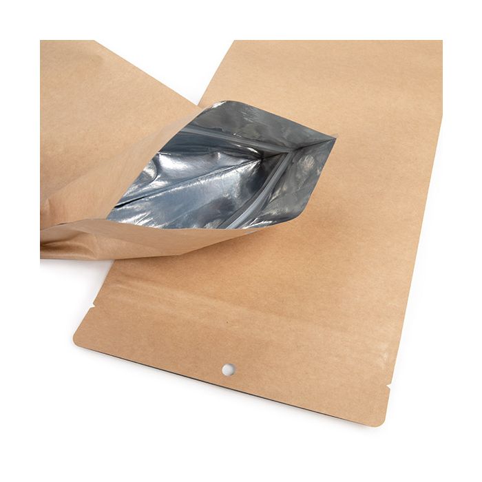 Standbodenbeutel Kraft 14x6x38,1 cm (100 Stück) [ZBGSK2N]