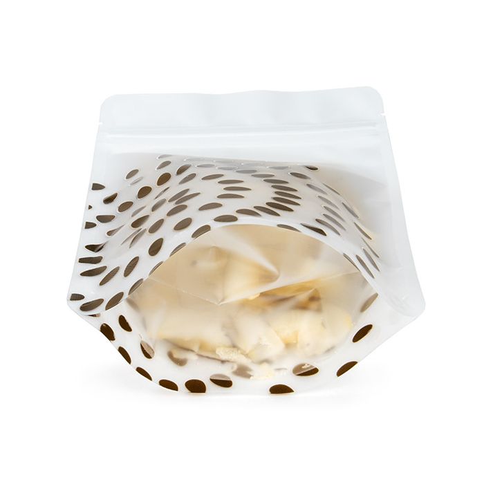 Standbodenbeutel Mattiert mit Goldblume 13x7,9x20,6 cm (25 Stück) [ZBGSW3BG]