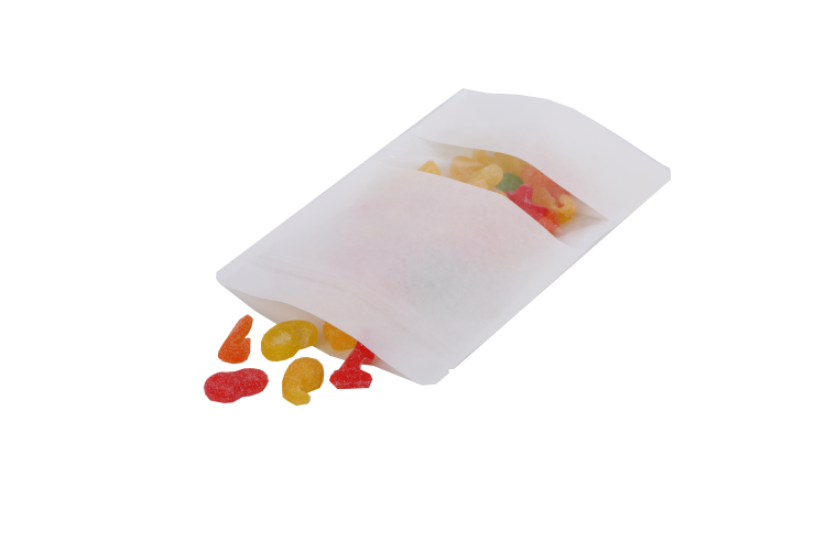 Standbodenbeutel weiß Kraft 13x7x20.5cm | 110 Gramm (100 Stück) [ZBGW3WK]