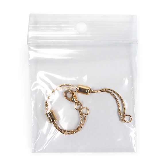 Druckverschlussbeutel mit Hangloch 5x5cm PE 50 Mikron (100 Stück) [2PR22]