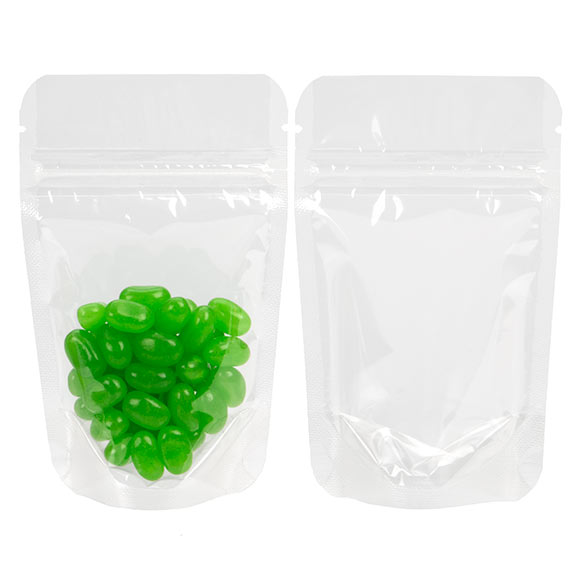 Standbodenbeutel Transparent 8x5x13cm | 28 Gramm (100 Stück) [ZBG1]