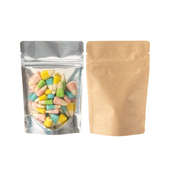 Stand Up Pouches Transparent/Kraft 10x6x15cm | 57 grams