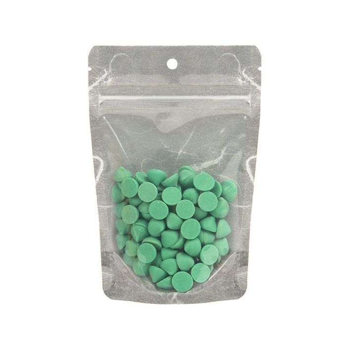 Standbodenbeutel Transparent/Schwarz 10.2x6x15.2cm mit Aufhängeloch (100 Stück) [ZBGR2BCH]