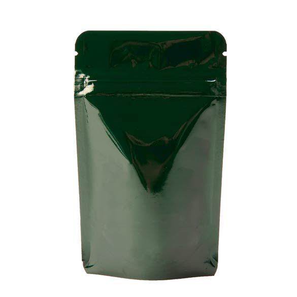 Standbodenbeutel Dunkelgrün 8x5x13cm | 28 Gramm (100 Stück) [ZBGM1HG]