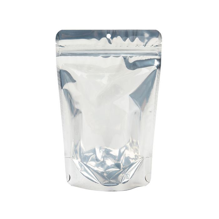 Standbodenbeutel Transparent/Schwarz 14.9x8.9x23.2cm | 310 Gramm mit Aufhängeloch (100 Stück) [ZBGB7H]