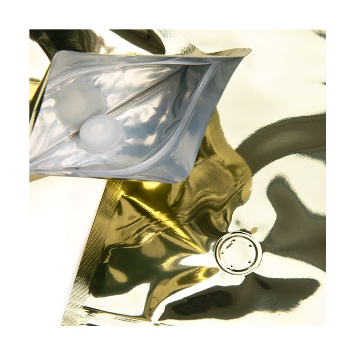 Standbodenbeutel Gold 13x7.9x20.6cm 113 Gramm mit Ventil (100 Stück) [ZBGM3SGV]