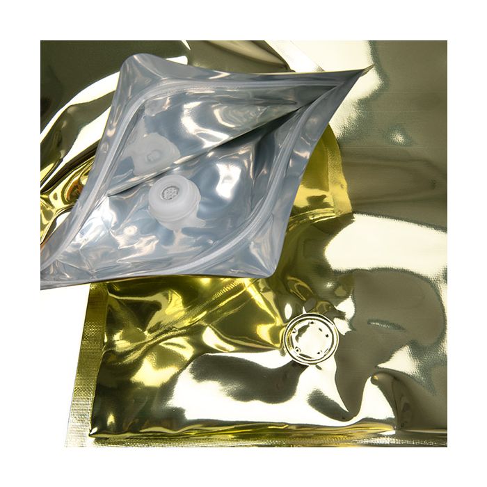 Standbodenbeutel Gold 17.1x8.9x28.6cm 340 Gramm mit Ventil (100 Stück) [ZBGM4SGV]