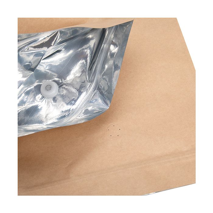 Standbodenbeutel Kraft 22.9x12.1x34.3cm 450 Gramm mit Ventil (100 Stück) [ZBGM6K]