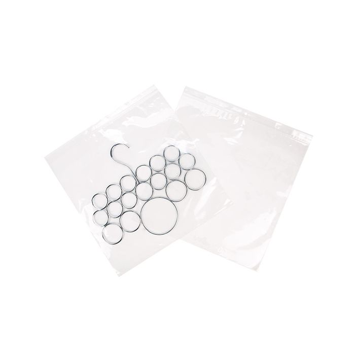 Grip Seal Bags with Hang and Vent-hole 32x32cm Crystal Clear PP 50 micron