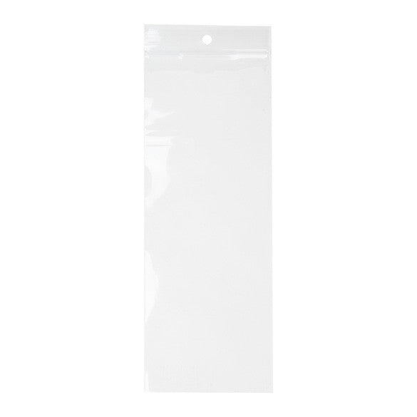 Druckverschlussbeutel mit Euroloch 7.5x20.5cm Transparent PP 50 Mikron (100 Stück) [ZR38]