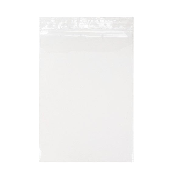 Druckverschlussbeutel mit Aufhängeloch 12.5x18cm Transparent PP 50 Mikron (100 Stück) [ZR57]