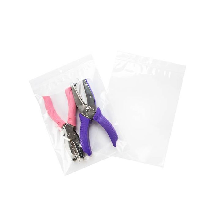 Druckverschlussbeutel mit Euroloch 15x20.5cm Transparent PP 50 Mikron (100 Stück) [ZR68]