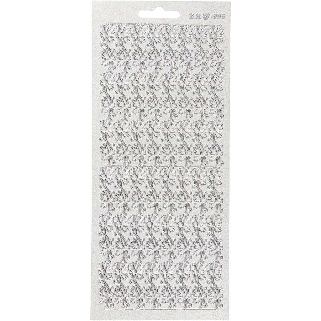 Packlinq Sticker, Silber, Bordüren, 10x23 cm, 1 Bl.