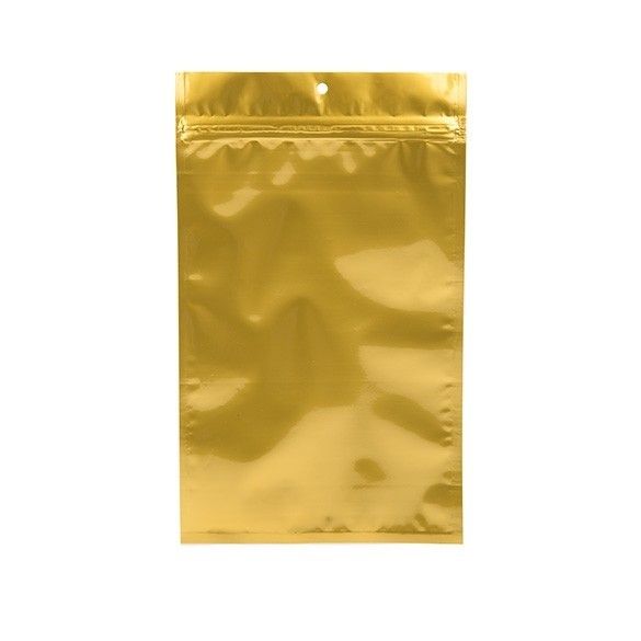 Gold Metalissierte Griffbeutel aus Barrierefolie 15.4 x 23.5 cm (100 St?ck) [HZBB7MG]