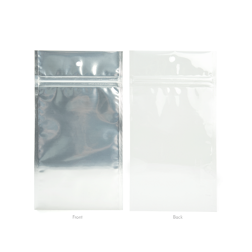 Wei? Transparente Metalissierte Griffbeutel aus Barrierefolie 12,7 x 20,8 cm (100 St?ck) [HZBB6CW]