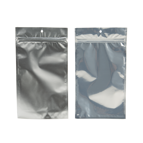 Silber Transparente Metalissierte Griffbeutel aus Barrierefolie 10,2 x 16,5 cm (100 St?ck) [HZBB5S]