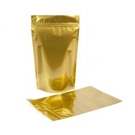 Standbodenbeutel Gold 17x8x28.5cm | 340 Gramm (100 Stück) [ZBGM4G]