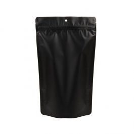 Standbodenbeutel Schwarz 17.1x8.9x28.6cm mit Aufhängeloch 340 Gramm (100 Stück) [ZBGM4MBH]