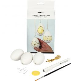 Funny Easter Eggs - Bastelset, Wasserfarben-Deko, 1 Set [HOB-100760]