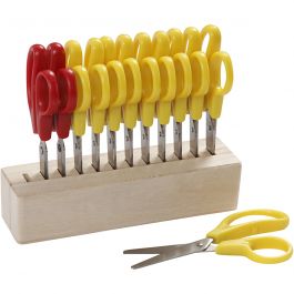 Kinderschere, L 12,5 cm, Rund, 12 Stk/ 1 Pck [HOB-11190]