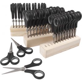 Kinderscheren, L 14 cm, für Rechts- und Linkshänder , Schwarz, 1 Set [HOB-11199]