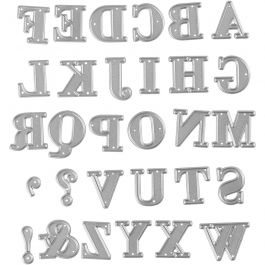 Stanzschablone, Alphabet, Größe 2x1,5-2,5 cm, 1 Stk [HOB-11784]