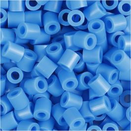 Bügelperlen, Größe 5x5 mm, Lochgröße 2,5 mm, medium, Blau (32238), 6000 Stk/ 1 Pck [HOB-751371]