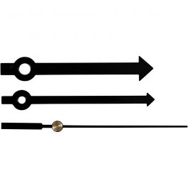 Uhrzeiger, Lochgröße 4+6 mm, Schwarz, 1 Set [HOB-13007]