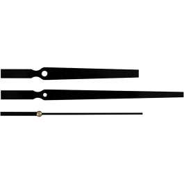 Uhrzeiger, Lochgröße 4+6 mm, Schwarz, 1 Set [HOB-13009]