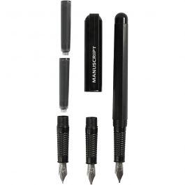 Kalligrafie-Anfänger-Set, B 0,85-1,6 mm, Schwarz, 1 Set [HOB-14195]