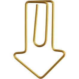 Klammern, Pfeil, Größe 40x25 mm, Gold, 6 Stk/ 1 Pck [HOB-14211]