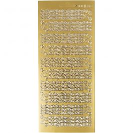 Sticker, Blatt 10x23 cm, Gold, 1 Bl. [HOB-170268]