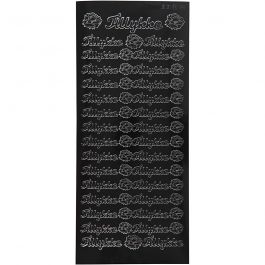 Sticker, Blatt 10x23 cm, Schwarz, 1 Bl. [HOB-170270]