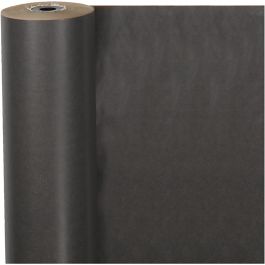 Geschenkpapier , B 50 cm, 60 g, Schwarz, 100 m/ 1 Rolle [HOB-19941]