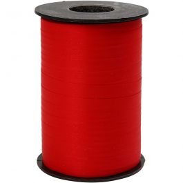 Geschenkband, B 10 mm, Matt, Rot, 250 m/ 1 Rolle [HOB-20026]