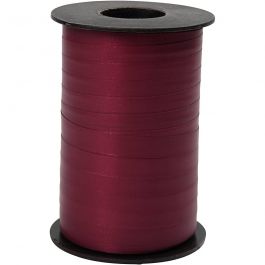 Geschenkband, B 10 mm, Matt, Dunkelrot, 250 m/ 1 Rolle [HOB-20029]