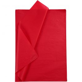 Seidenpapier, Blatt 50x70 cm, 17 g, Rot, 10 Bl./ 1 Pck [HOB-200883]