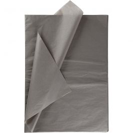 Seidenpapier, Blatt 50x70 cm, 14 g, Dunkelgrau, 10 Bl./ 1 Pck [HOB-200888]