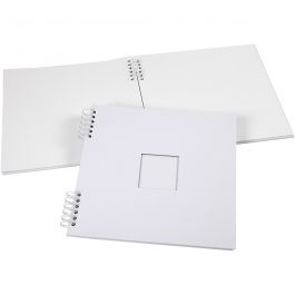 Scrapbook, Größe 30,5x30,5 cm, 250 g, Weiß, 1 Stk [HOB-20447]
