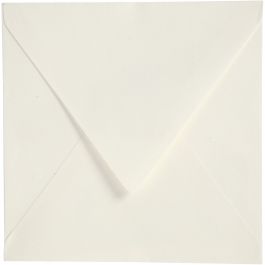 Umschläge, Umschlaggröße 16x16 cm, 120 g, Naturweiß, 50 Stk/ 1 Pck [HOB-20527]