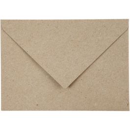 Recycelte Briefumschläge C6 Naturbraun 11.5x16cm - 120g/m2 (50 Stück) [HOB20530]