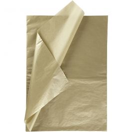Seidenpapier, Blatt 50x70 cm, 17 g, Gold, 25 Bl./ 1 Pck [HOB-20817]