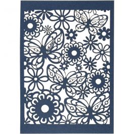 Karton mit Spitze, Blatt 10,5x15 cm, 200 g, Blau, 10 Stk/ 1 Pck [HOB-216914]
