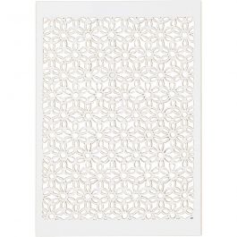 Karton mit Spitze, Blatt 10,5x15 cm, 200 g, Weiß, 10 Stk/ 1 Pck [HOB-216922]