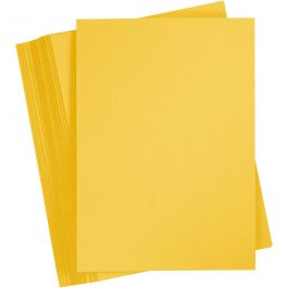 Karton, farbig, A4, Blatt 210x297 mm, 180 g, Sonnengelb, 100 Bl./ 1 Pck [HOB-21712]