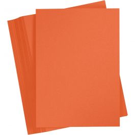 Karton, farbig, A4, Blatt 210x297 mm, 180 g, Orange, 100 Bl./ 1 Pck [HOB-21713]
