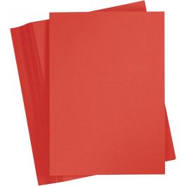 Karton, farbig, A4, Blatt 210x297 mm, 180 g, Rot, 100 Bl./ 1 Pck [HOB-21714]