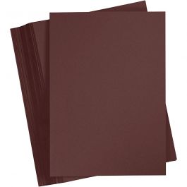 Karton, farbig, A4, Blatt 210x297 mm, 180 g, Dunkelbraun, 100 Bl./ 1 Pck [HOB-21725]