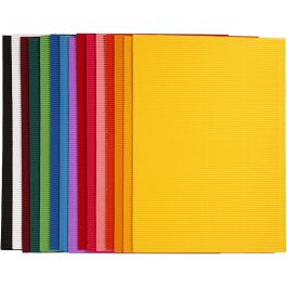 Wellkarton, Blatt 25x35 cm, 80 g, 15 Bl. sort./ 1 Pck [HOB-21927]