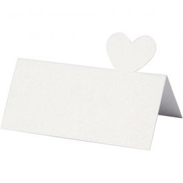 Tischkarte, Größe 8x8,5 cm, 120 g, Weiß, 20 Stk/ 1 Pck [HOB-23048]